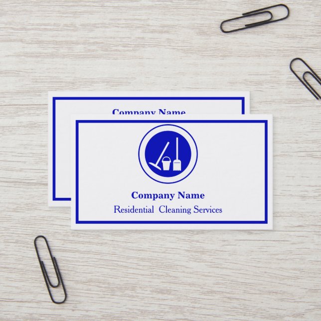 Carte de visite de service de nettoyage profession (Devant/Arrière en situation)