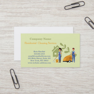 Carte de visite de service de nettoyage profession