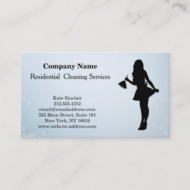 Carte de visite de service de nettoyage profession (Devant)