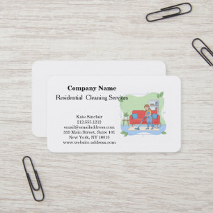Carte de visite de service de nettoyage profession