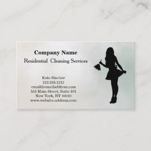 Carte de visite de service de nettoyage profession