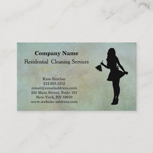 Carte de visite de service de nettoyage profession (Devant)