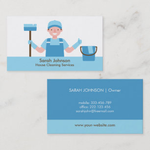 Carte de visite de service de nettoyage Smiling Cl