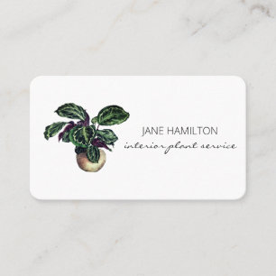 Carte de visite de service de plantes de design d'