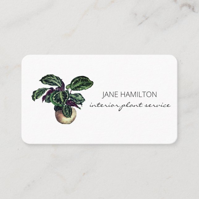 Carte de visite de service de plantes de design d' (Devant)