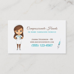Carte de visite de service de soins infirmiers à d