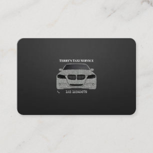 Carte de visite de service de taxi noir personnali