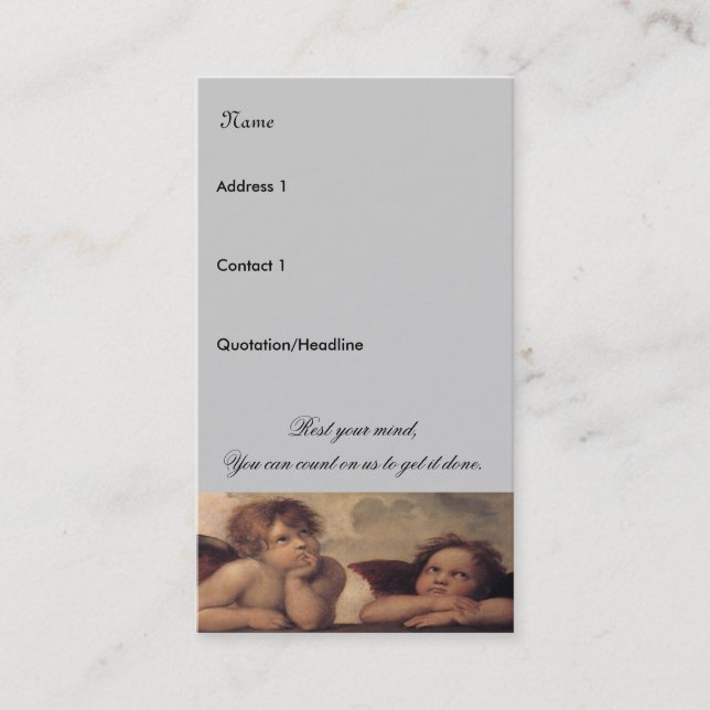 Carte de visite de service de triage (Devant)