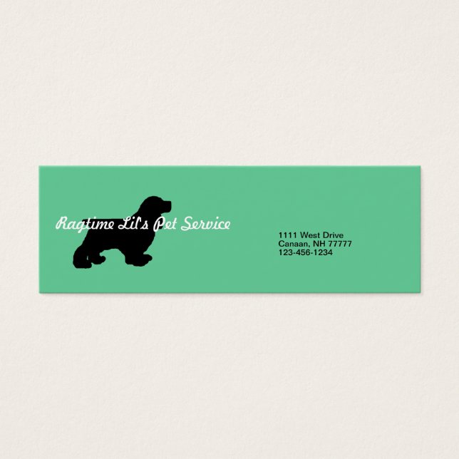 Carte de visite de service pour animaux de compagn (Devant)