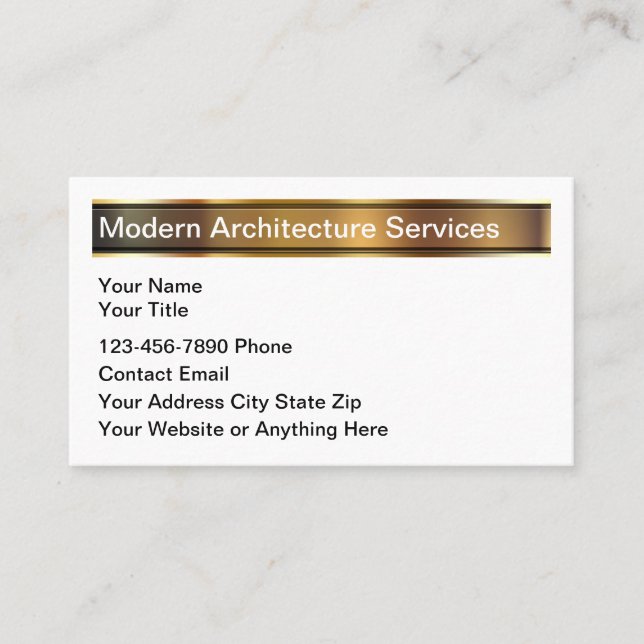 Carte de visite de services d'architecture moderne (Devant)