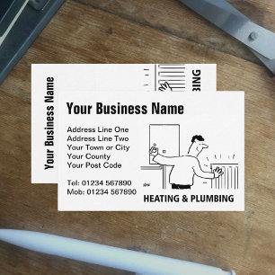 Carte de visite de services de chauffage dessin an