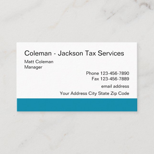 Carte de visite de services de comptable fiscal si (Devant)