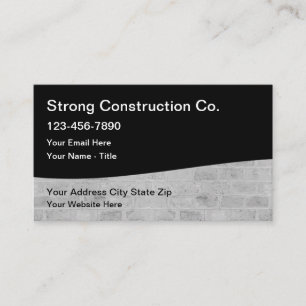 Carte de visite de services de construction robust