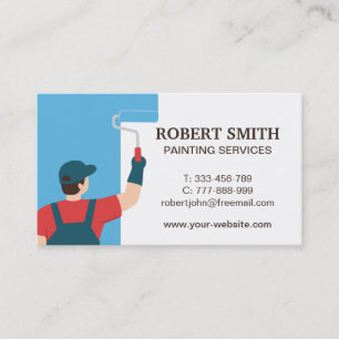 Carte de visite de services de peinture de peintre