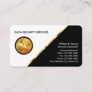 Carte de visite de services de sécurité élégants