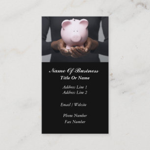 Carte de visite de services financiers