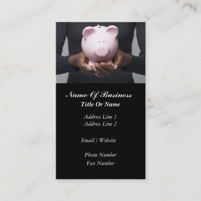 Carte de visite de services financiers (Devant)