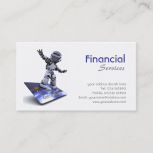 Carte de visite de services financiers