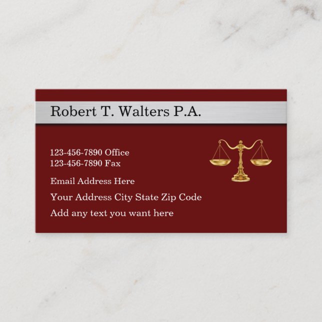 Carte de visite de services juridiques d'avocat mo (Devant)