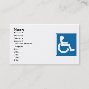 Carte de visite de signe d'handicap