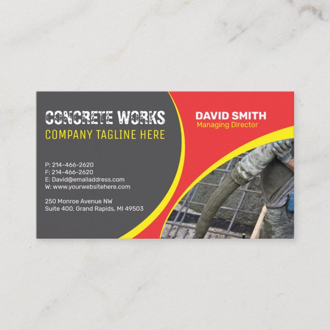 Carte de visite de société de construction (Devant)