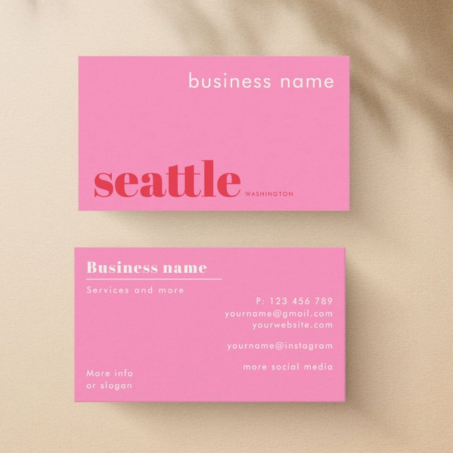 Carte de visite de société de magasin à Seattle, W (Créateur téléchargé)