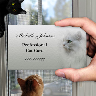 Carte de visite de soins aux chats