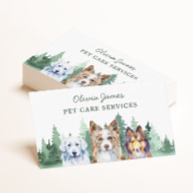 Carte de visite de soins pour animaux de compagnie