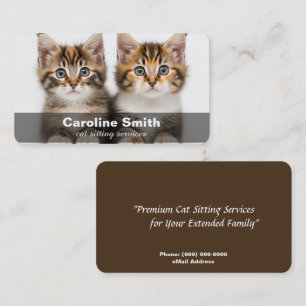 Carte de visite de soins pour chats