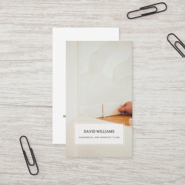 Carte de visite de sol professionnel et de chaudiè (Devant/Arrière en situation)