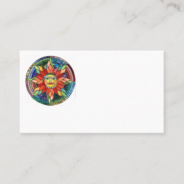 carte de visite de soleil en mosaïque (Devant)