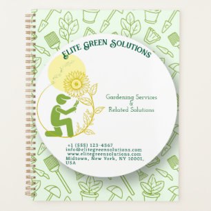 Carte de visite de solutions de jardinage et de pa