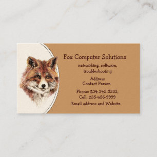 Carte de visite de solutions informatiques Fox per