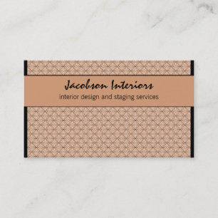 Carte de visite de sophistication radiante, latte