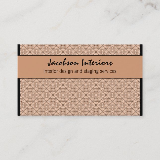 Carte de visite de sophistication radiante, latte (Devant)