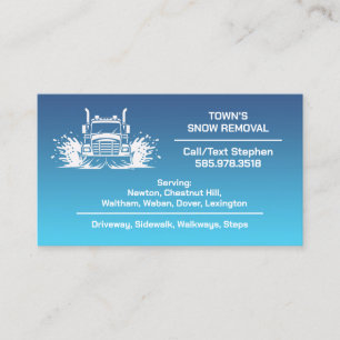 Carte de visite de soufflage de neige