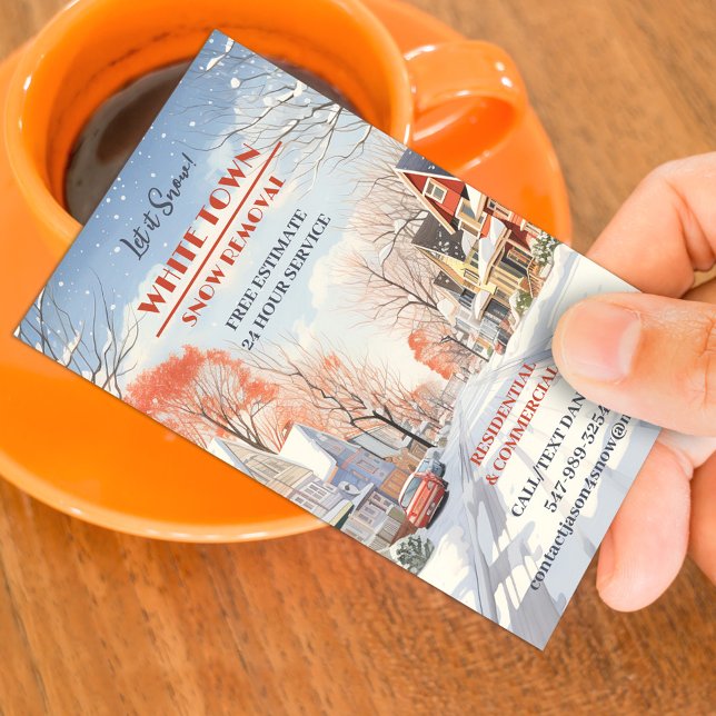 Carte de visite de soufflage de neige (Créateur téléchargé)