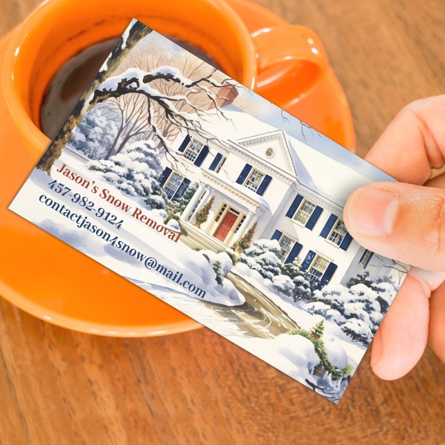 Carte de visite de soufflage de neige (Créateur téléchargé)