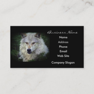 Carte de visite de soutien à la faune de Grey Wolf