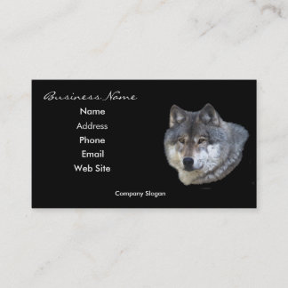 Carte de visite de soutien à la faune de Grey Wolf