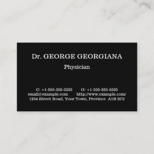 Carte de visite de spécialiste Médicale de base