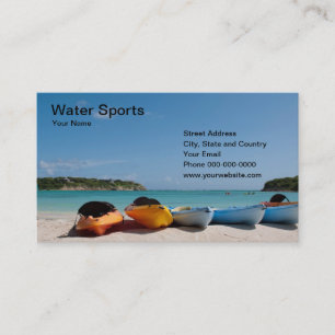 Carte de visite de sports aquatiques