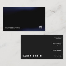 Carte de visite de startup de technologie sombre f