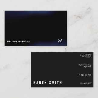 Carte de visite de startup de technologie sombre f