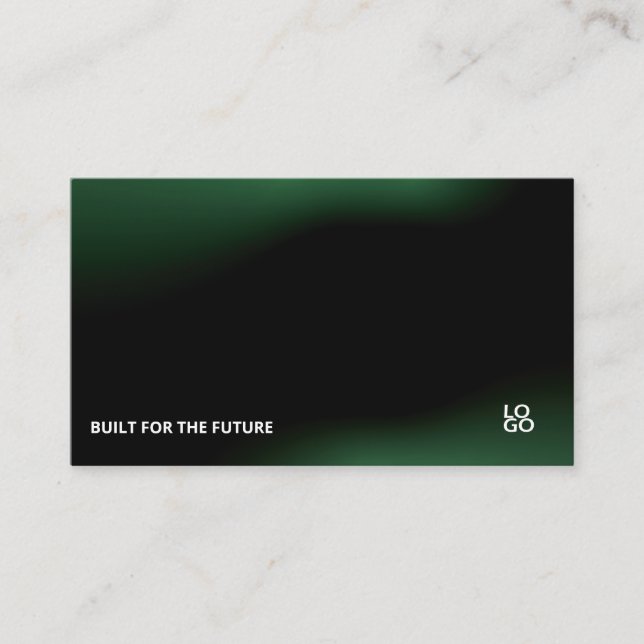 Carte de visite de startup de technologie sombre f (Devant)