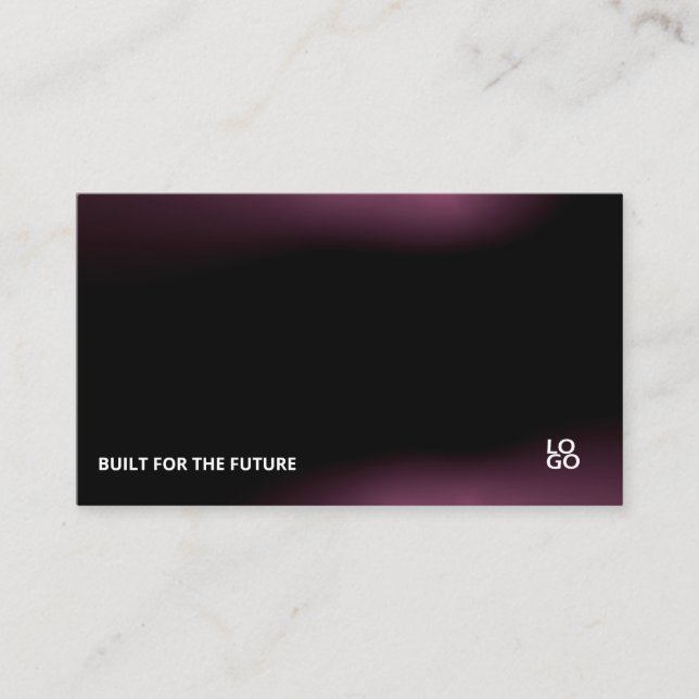 Carte de visite de startup de technologie sombre f (Devant)