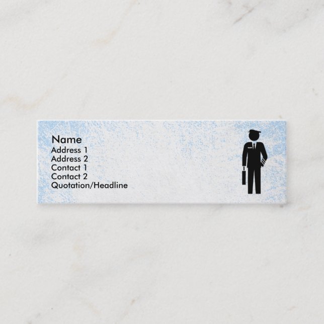 Carte de visite de steward (hôtesse de l'air) (Devant)