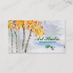 Carte de visite de studio d'art d'arbres d'Aspen