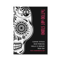 Carte de visite de studio d'art de tatouage