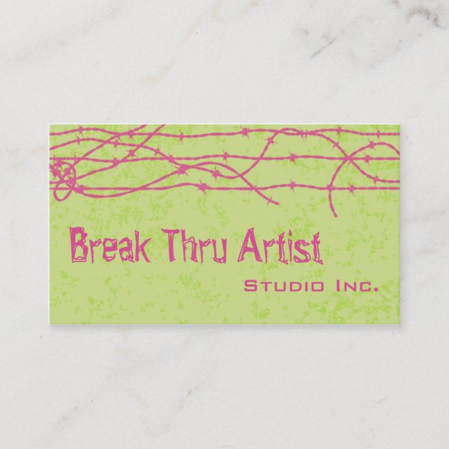 Carte de visite de studio d'artiste professionnel (Devant)